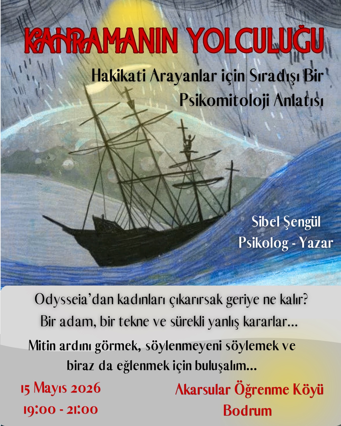 Sibel Şengül - Kahramanın Yolculuğu Etkinlik afişi