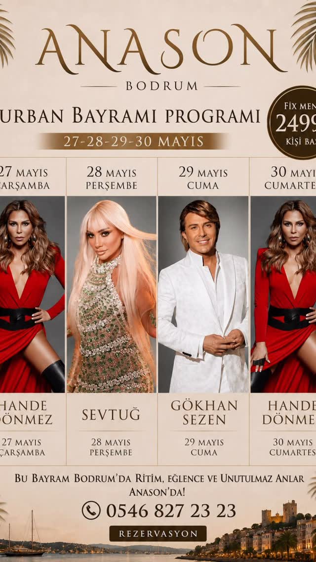 Gökhan Sezen — Anason Bodrum Bayram Programı Etkinlik afişi