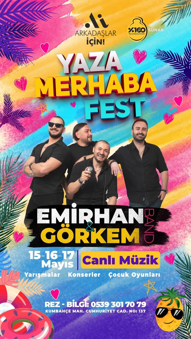 Yaza Merhaba Fest — Emirhan & Görkem Band Etkinlik afişi