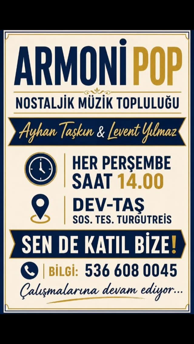 Armoni Pop — Nostaljik Çalışma Oturumu Etkinlik afişi
