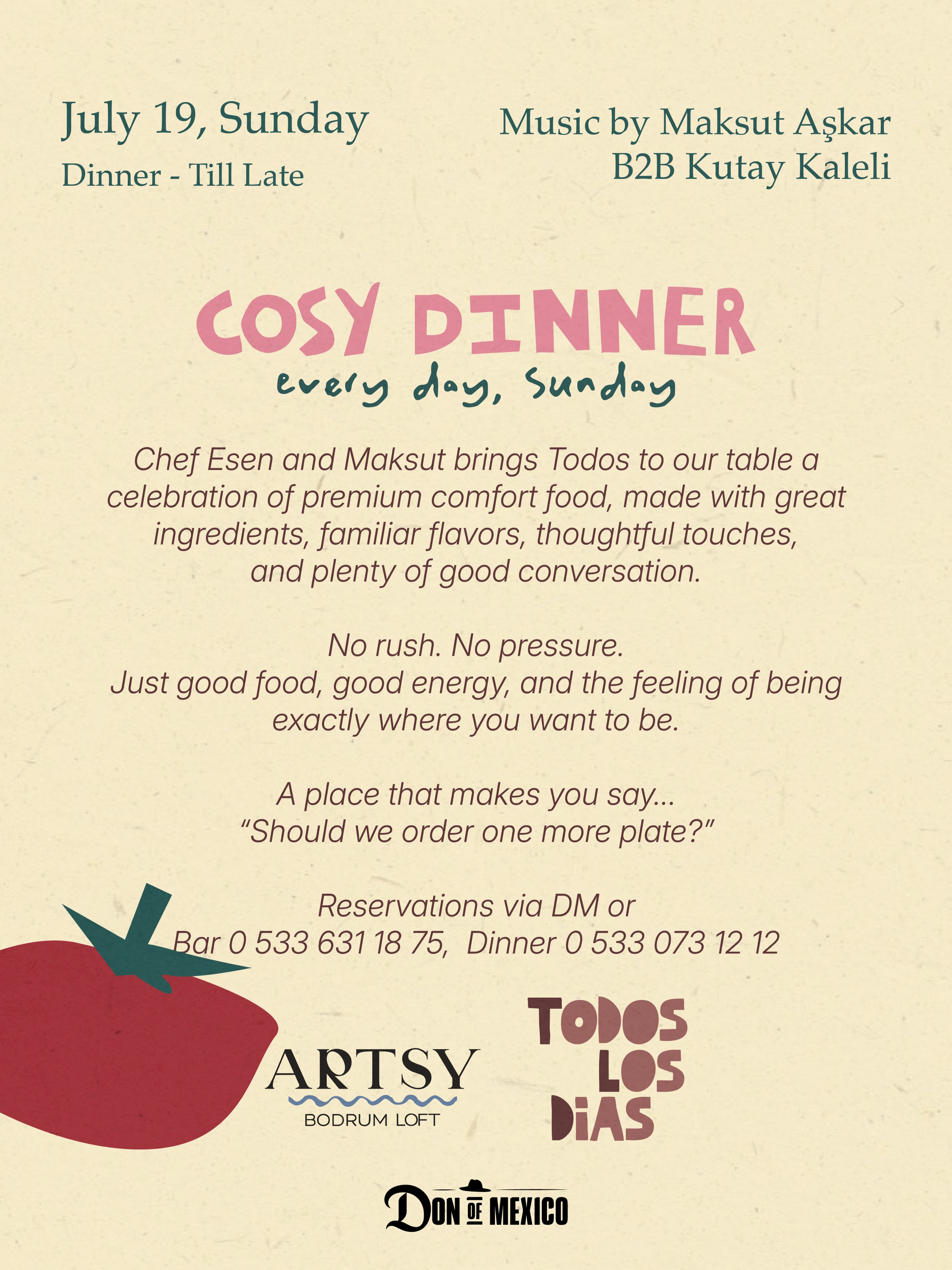 Cosy Dinner — Maksut Aşkar