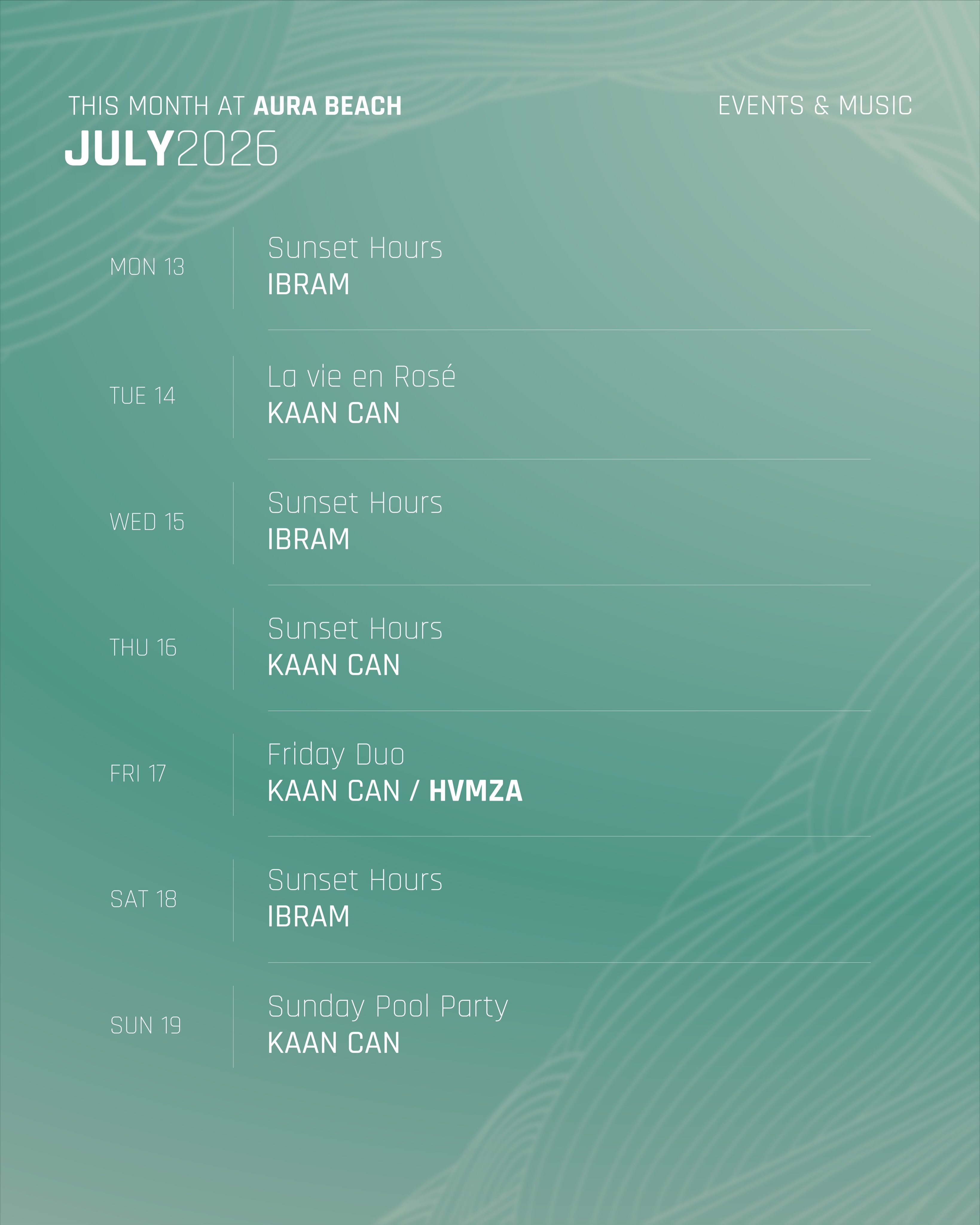 Friday Duo: Kaan Can / HVMZA — Aura Beach
