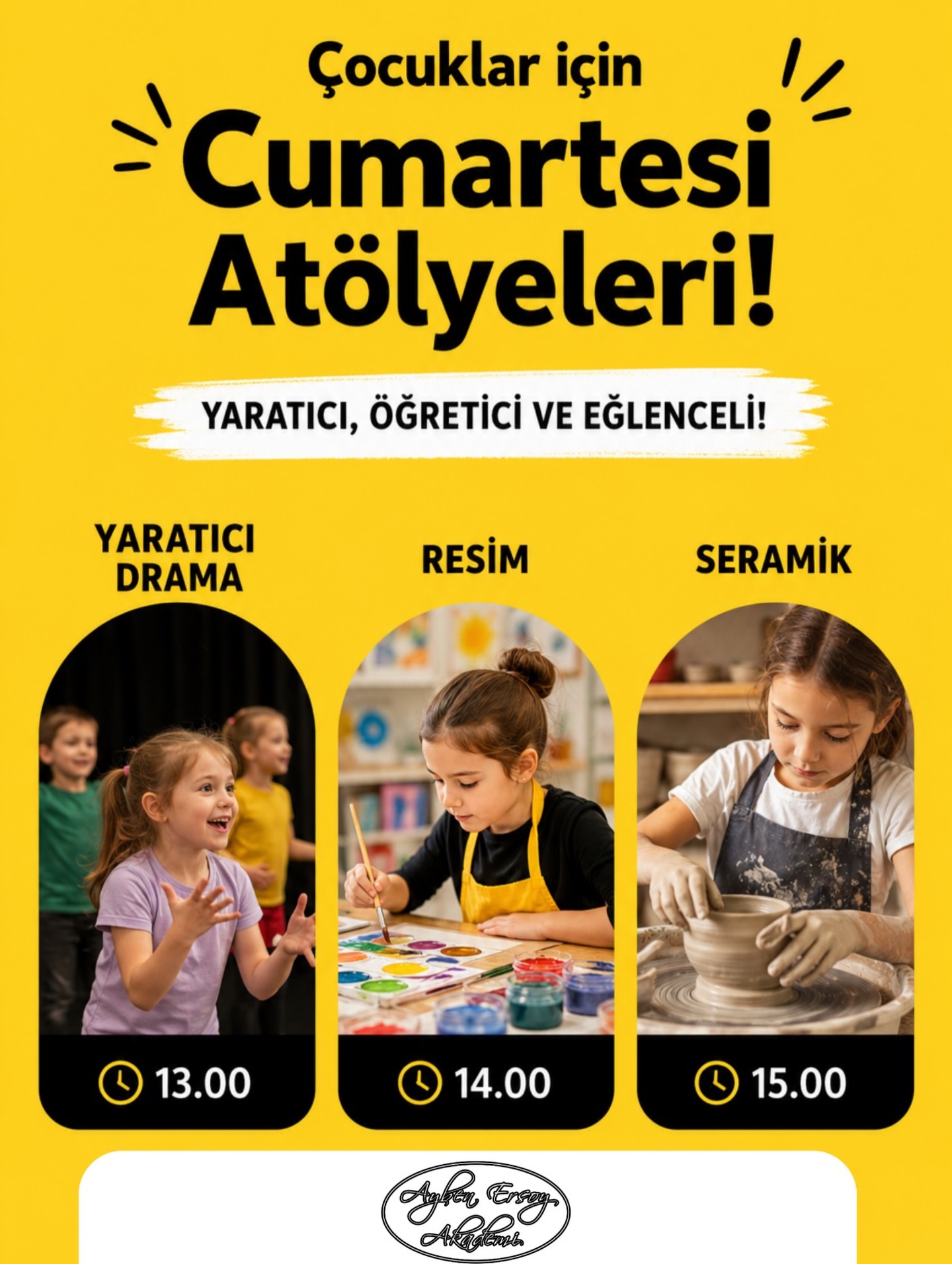 Cumartesi Atölyeleri - Seramik Etkinlik afişi