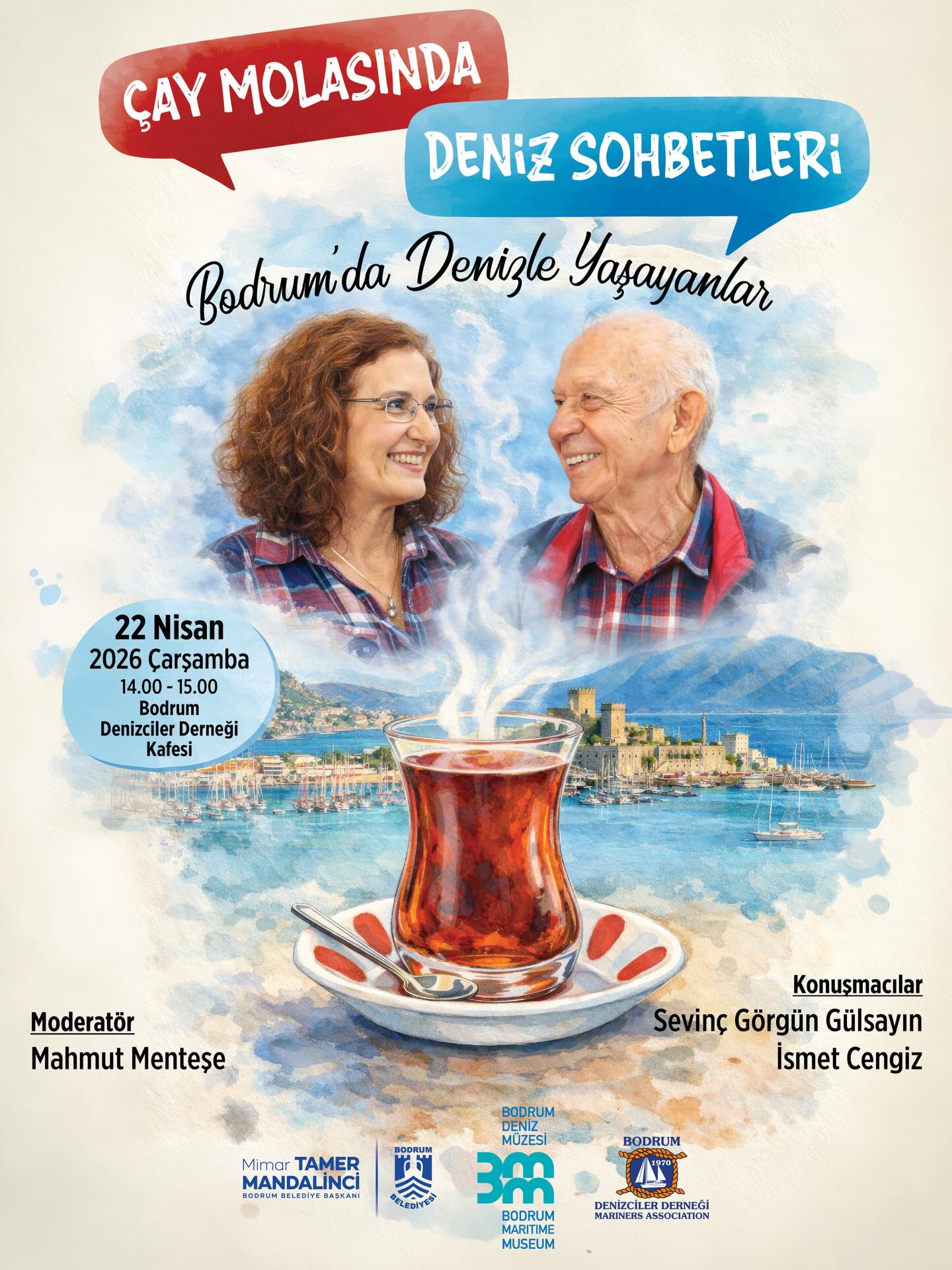 Çay Molasında: Deniz Sohbetleri — Sevinç Görgün Gülsayın Etkinlik afişi