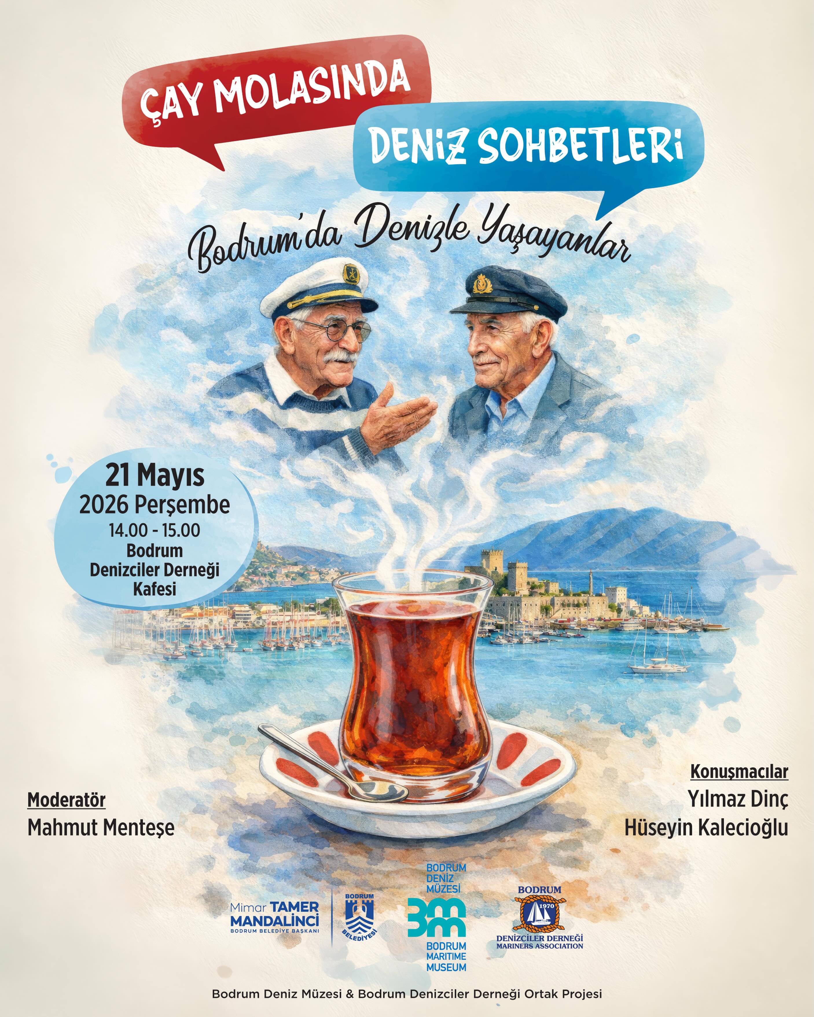 Çay Molasında Deniz Sohbetleri — Bodrum’da Denizle Yaşayanlar Etkinlik afişi