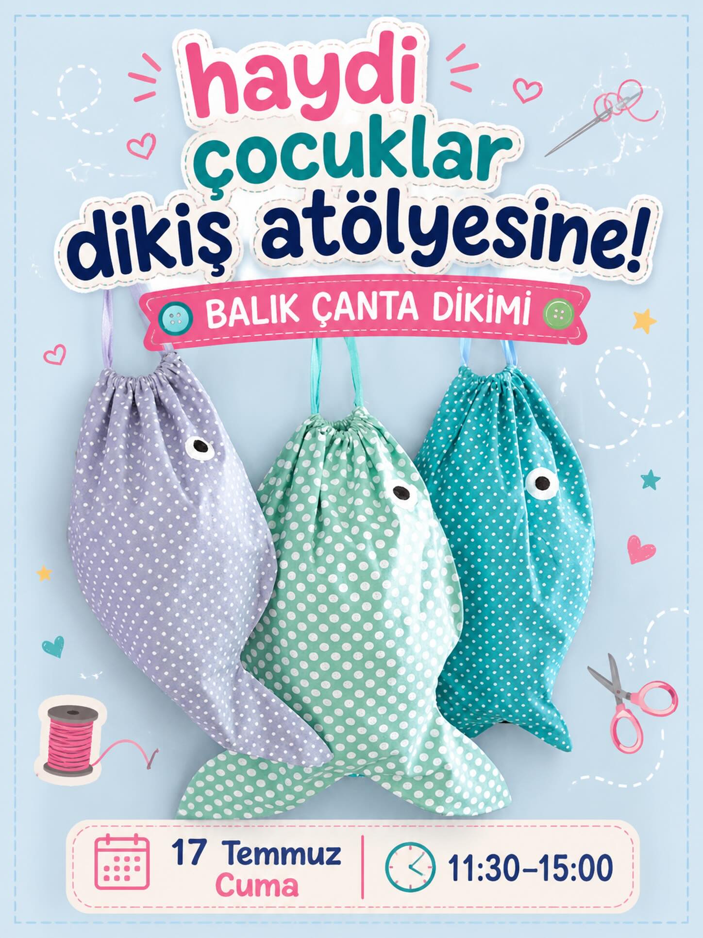 Balık Çanta Dikimi Atölyesi — Bodrum Atölye Mai