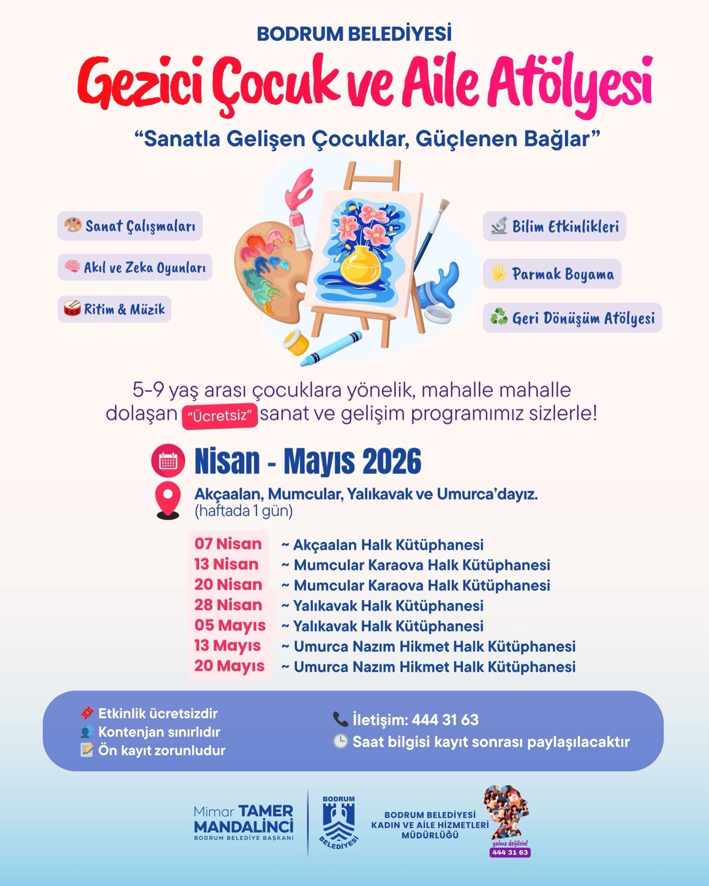 Gezici Çocuk ve Aile Atölyesi Etkinlik afişi