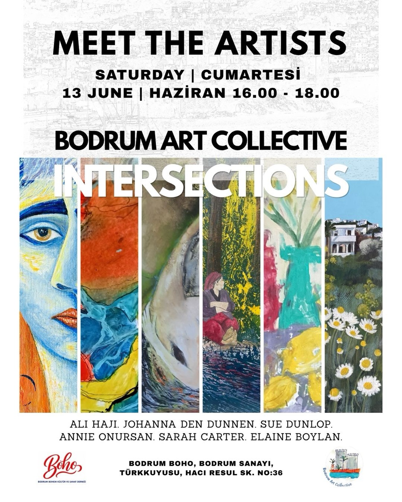 Meet The Artists: Intersections — Bodrum Art Collective Etkinlik afişi