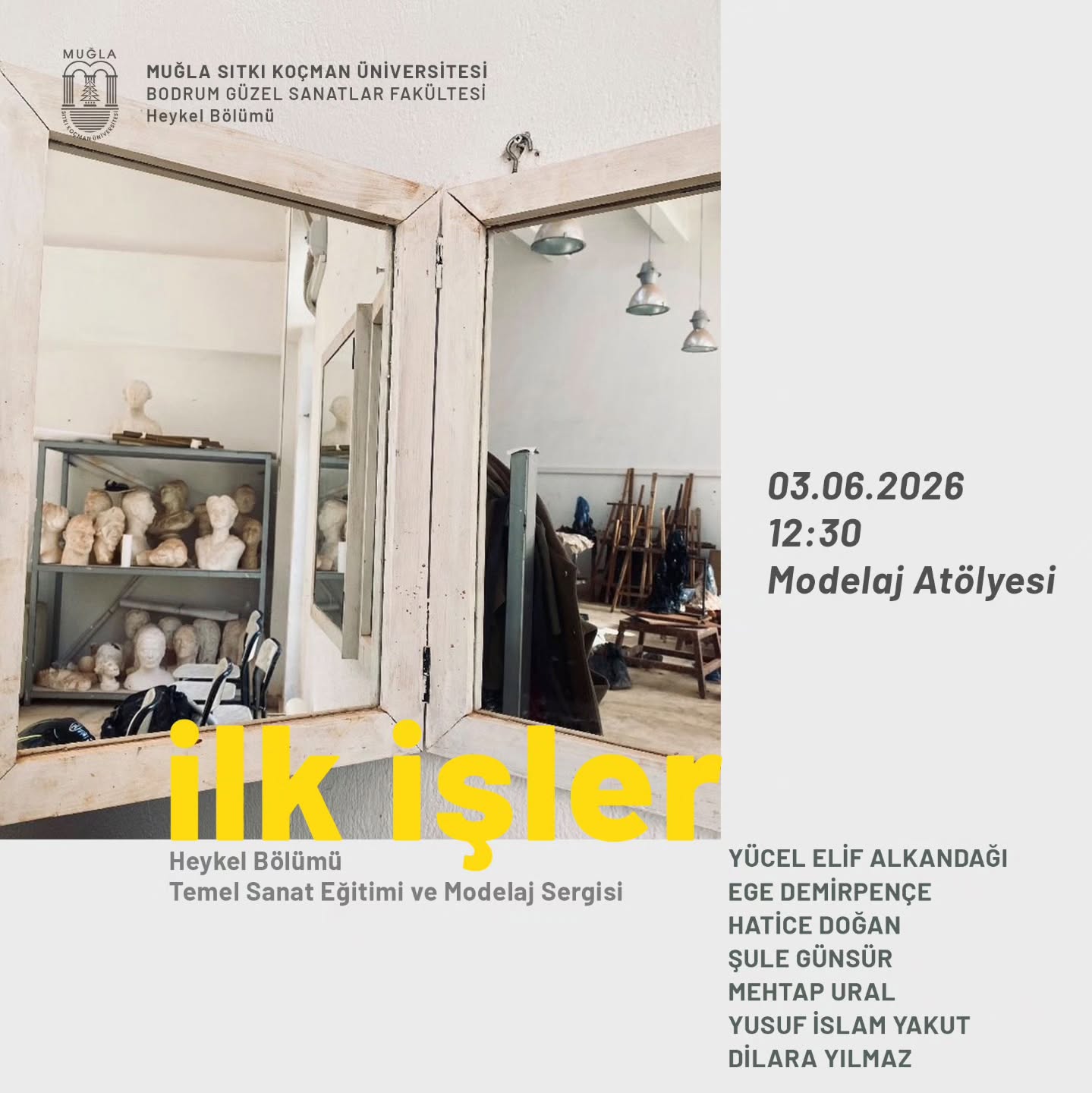 İlk İşler — Heykel Bölümü Sergisi Etkinlik afişi