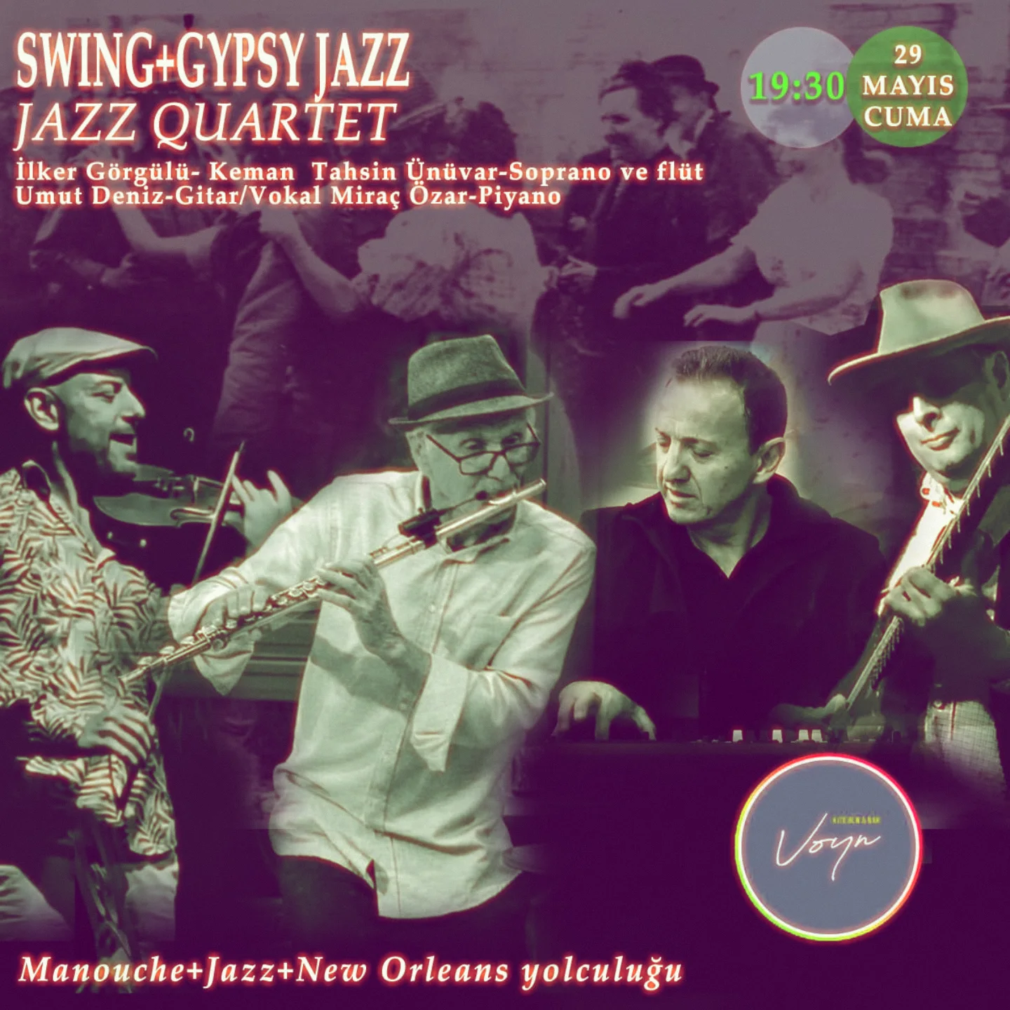 Tahsin Ünüvar - Swing & Gypsy Jazz Quartet Etkinlik afişi
