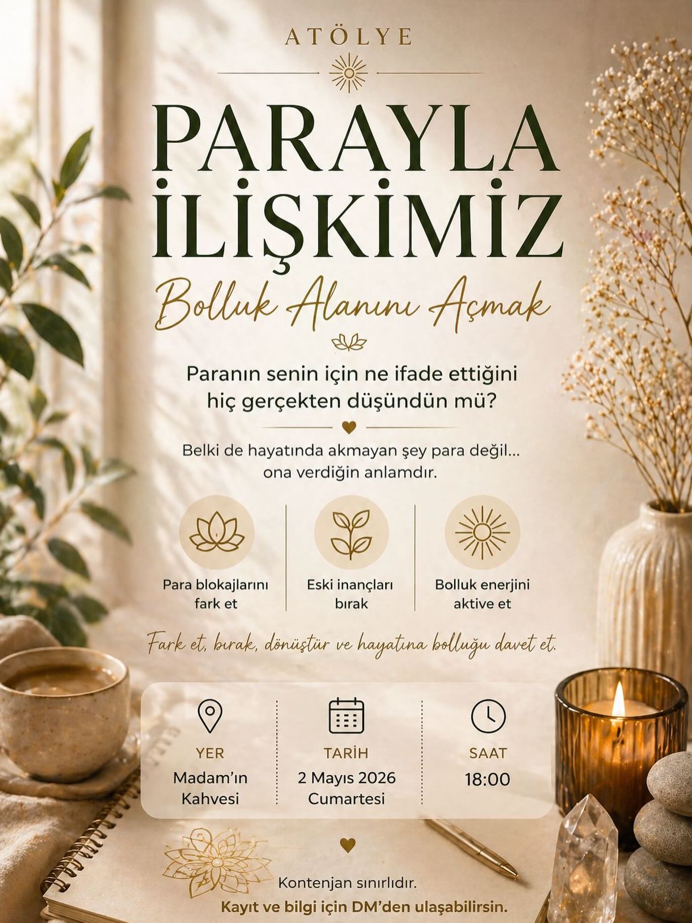 Parayla İlişkimiz — Bolluk Alanını Açmak Etkinlik afişi