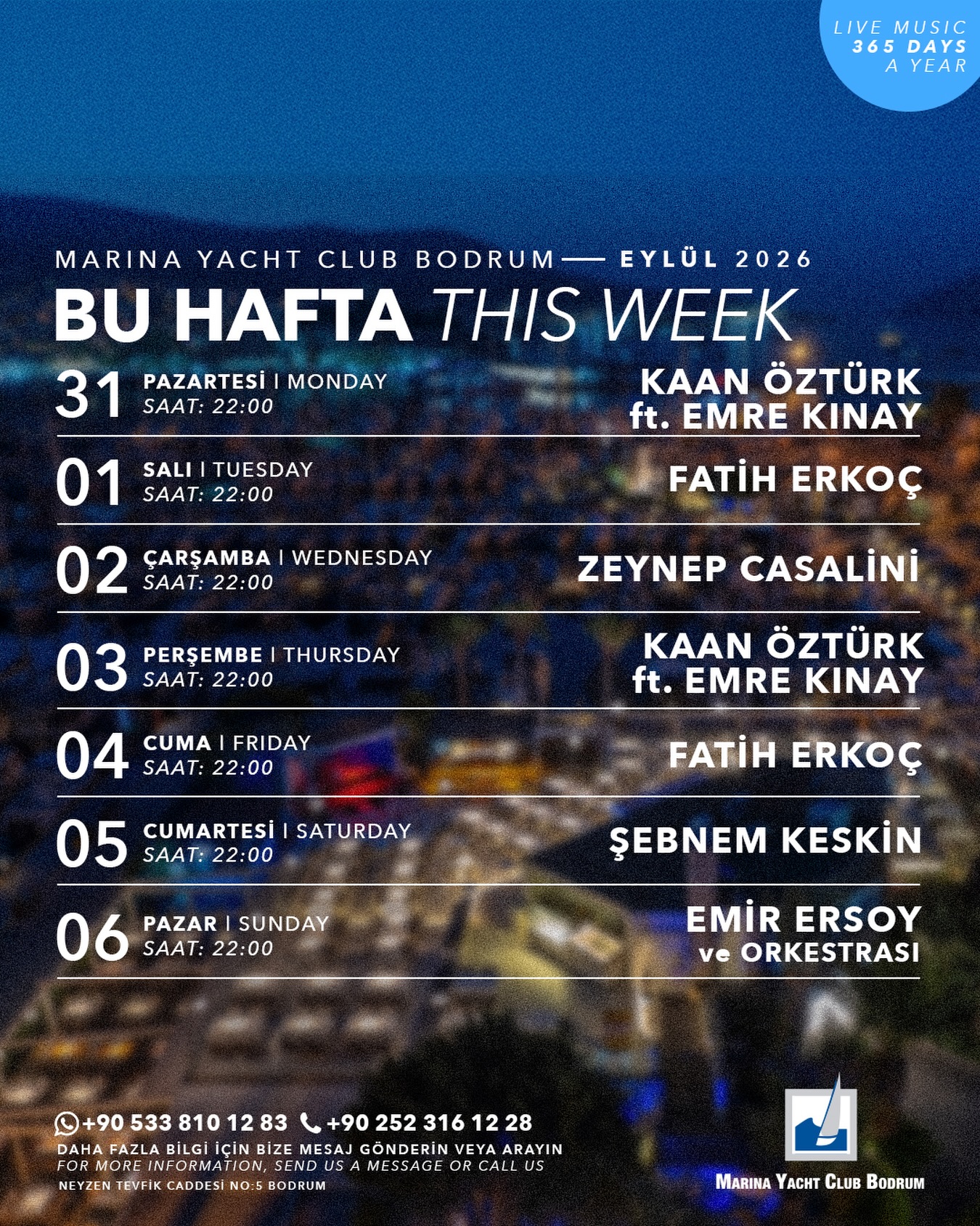 Live Music — Emir Ersoy and His Orchestra