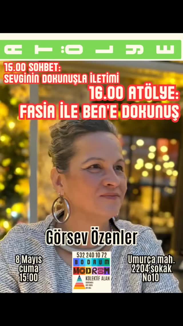 Görsev Özenler — Sevginin Dokunuşla İletimi Etkinlik afişi