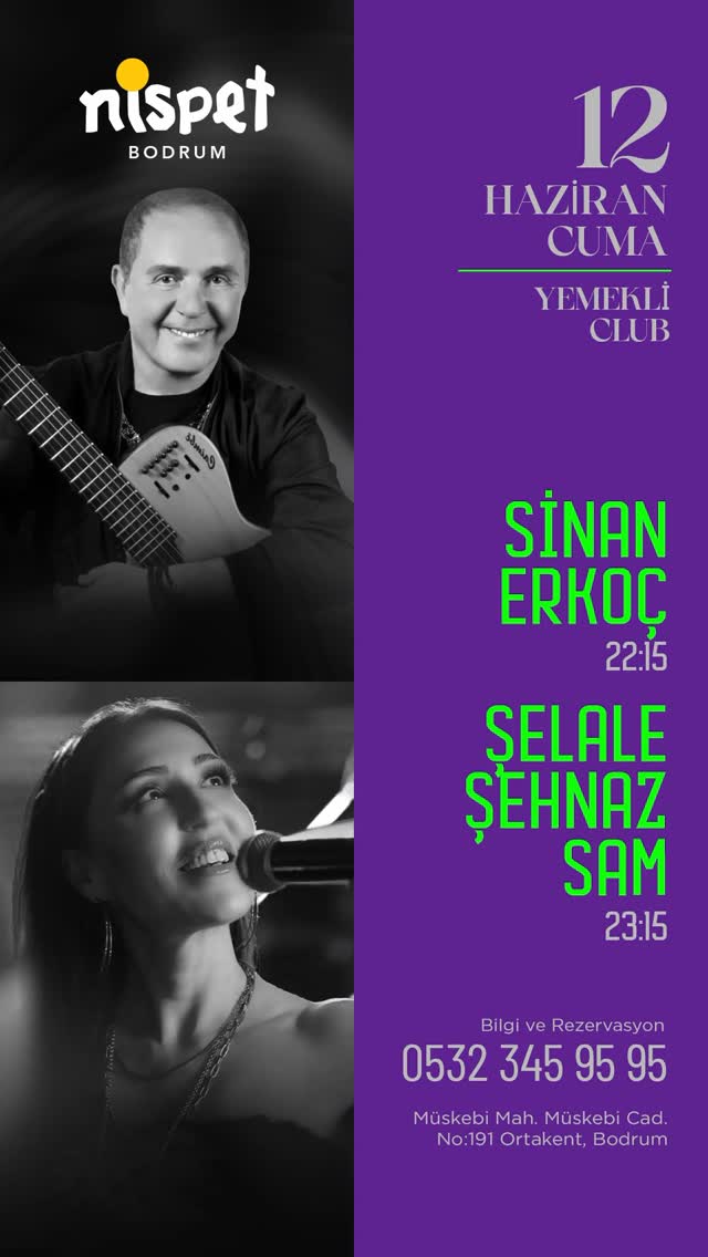 Sinan Erkoç & Şelale Şehnaz Sam Etkinlik afişi