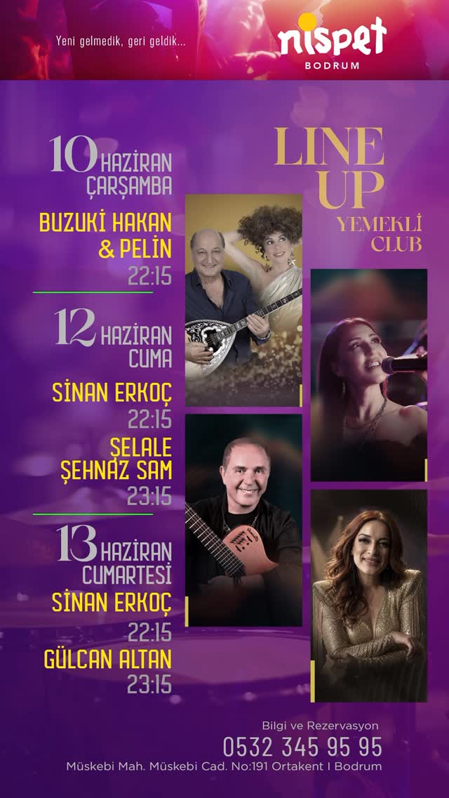 Şelale & Şehnaz Sam — Nispet Bodrum Etkinlik afişi
