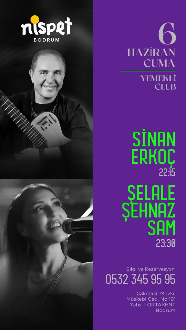 Sinan Erkoç & Şehnaz Sam Etkinlik afişi