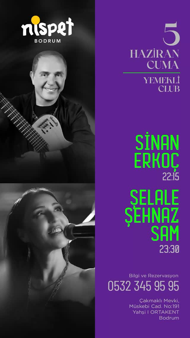 Sinan Erkoç & Şehnaz Sam Etkinlik afişi