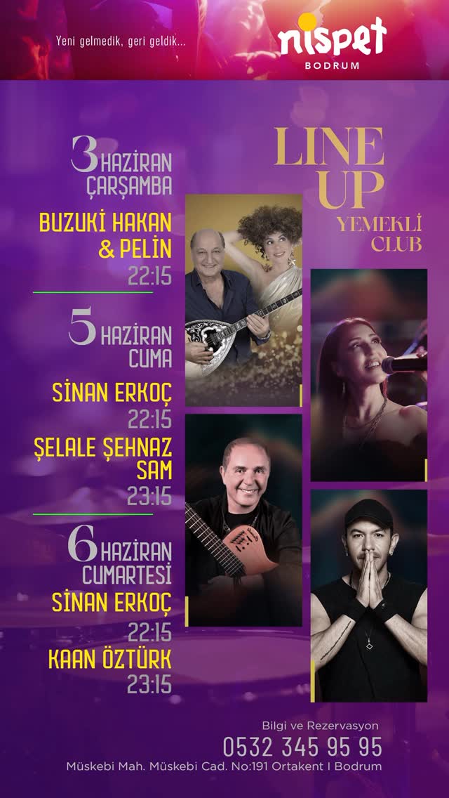 Sinan Erkoç — Bodrum Nispet Etkinlik afişi