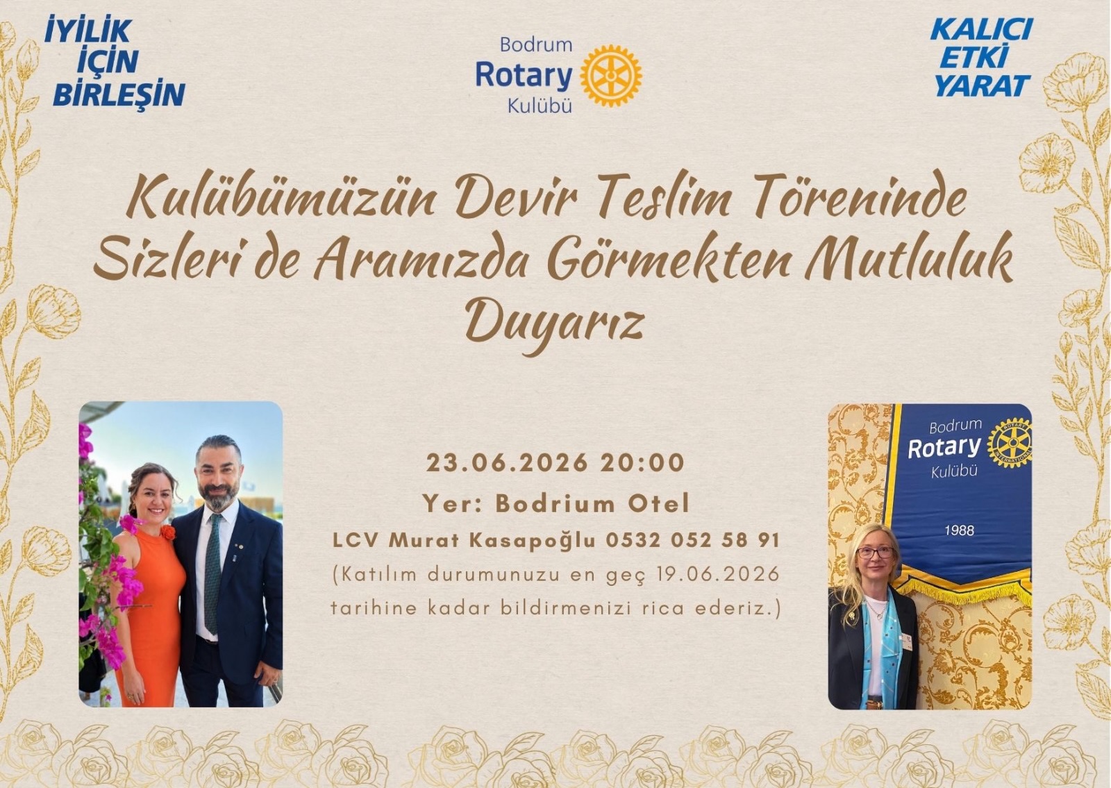 Kulübümüzün Devir Teslim Töreni Etkinlik afişi