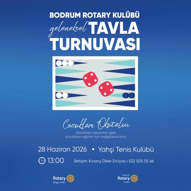 Bodrum Rotary Kulübü Geleneksel Tavla Turnuvası Etkinlik afişi