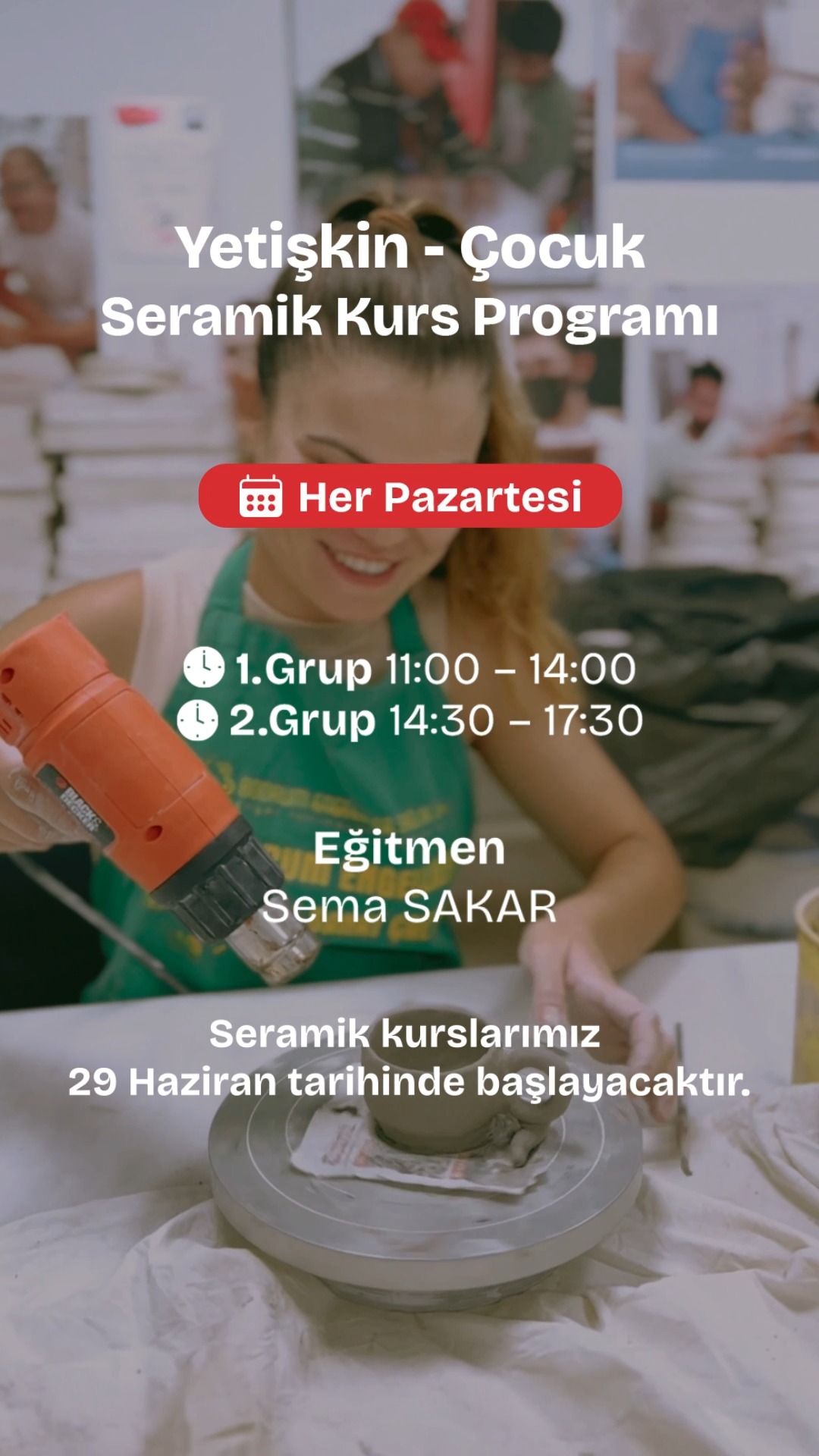 Yetişkin–Çocuk Seramik Kursu: 1. Grup — Bodrum Sağlık Vakfı