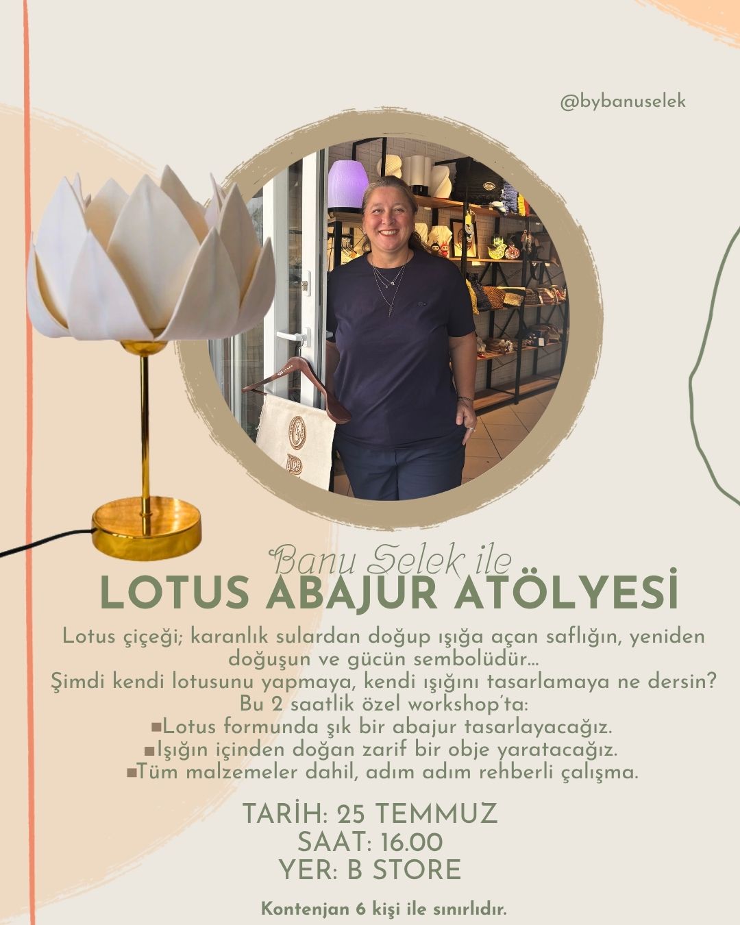 Banu Selek — Lotus Abajur Atölyesi
