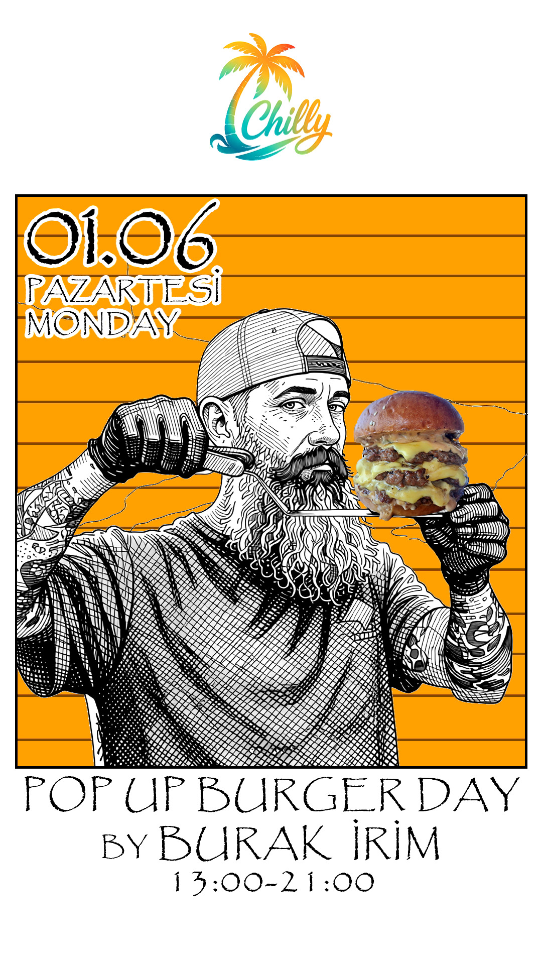 Burak İrim – Pop Up Burger Day Etkinlik afişi
