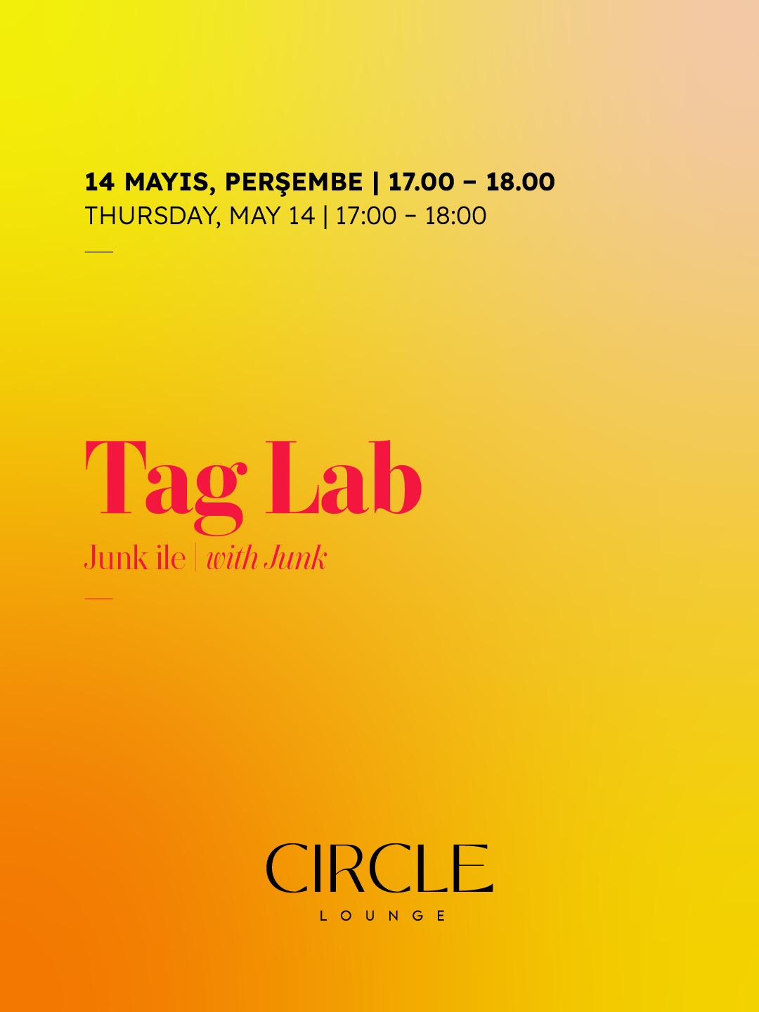 Tag Lab — Junk Etkinlik afişi