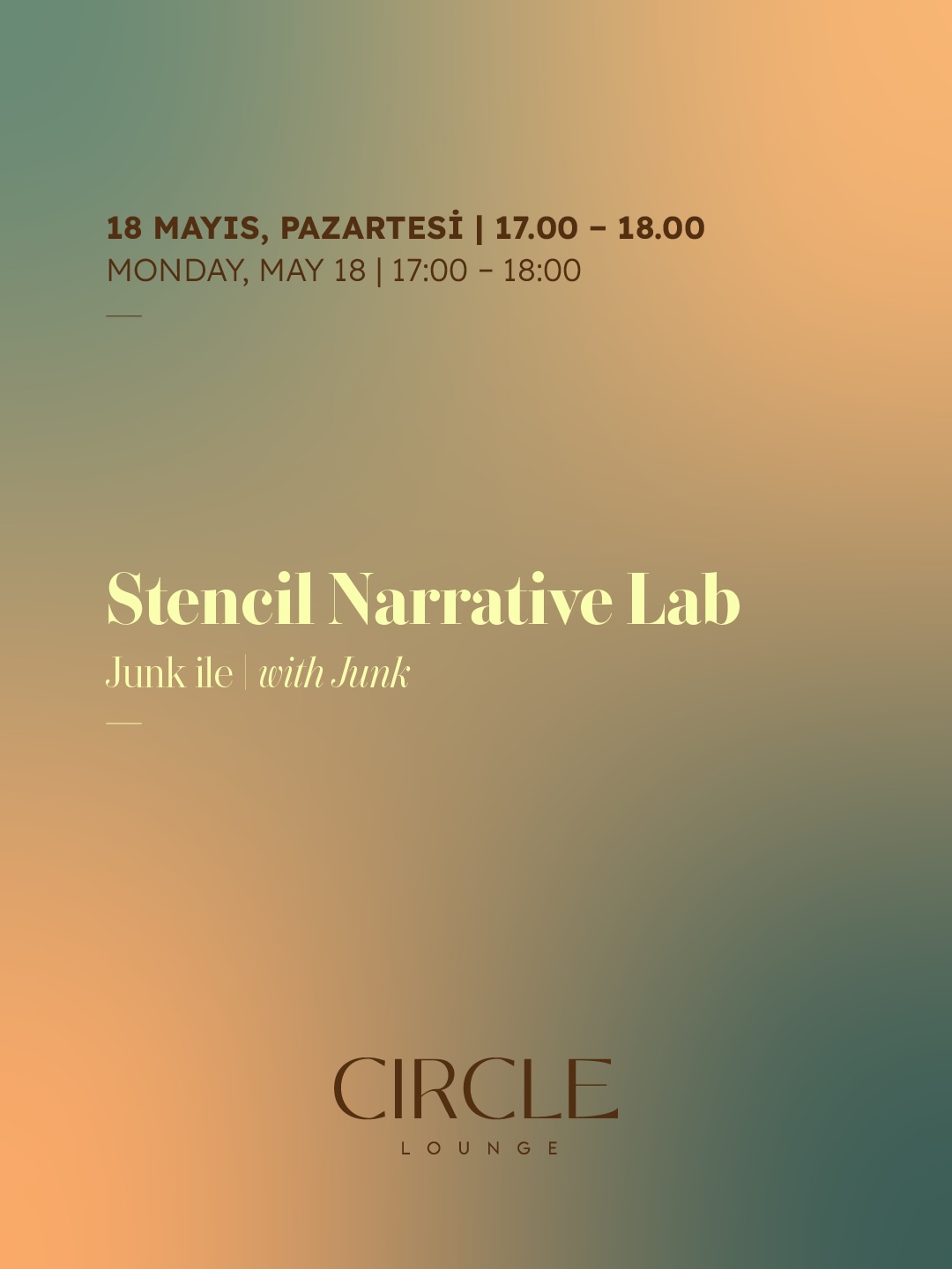 Stencil Narrative Lab — Junk Etkinlik afişi