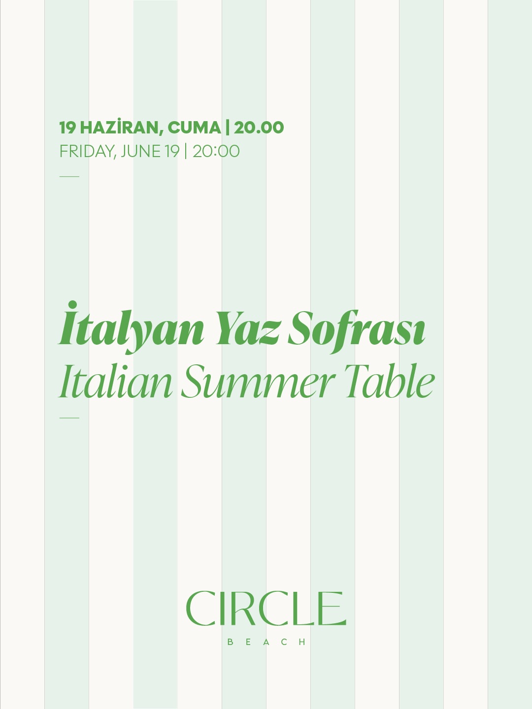 İtalyan Yaz Sofrası Etkinlik afişi