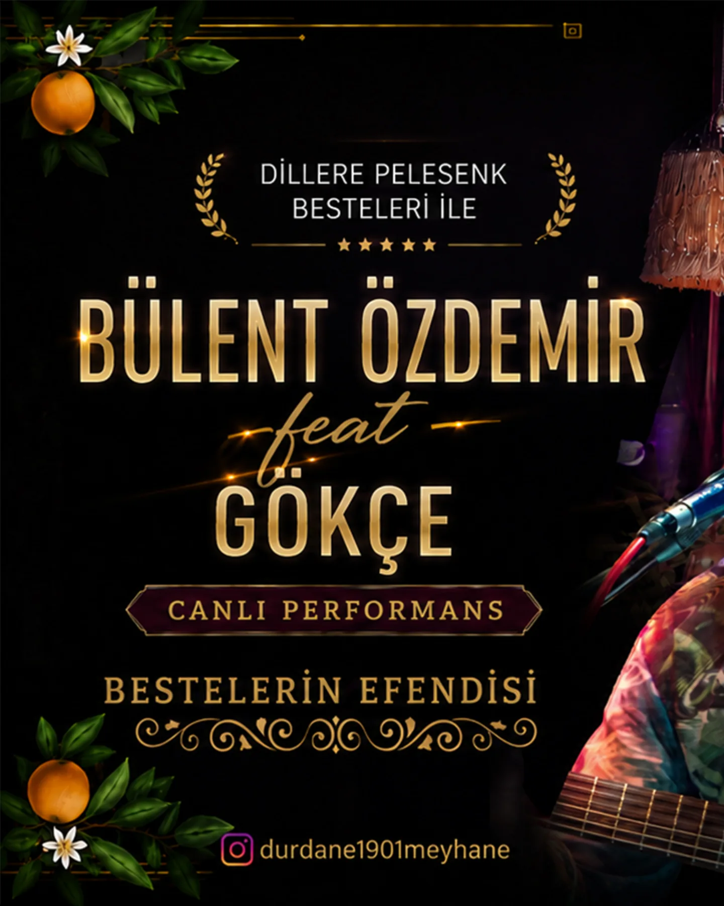Bülent Özdemir feat. Gökçe Etkinlik afişi