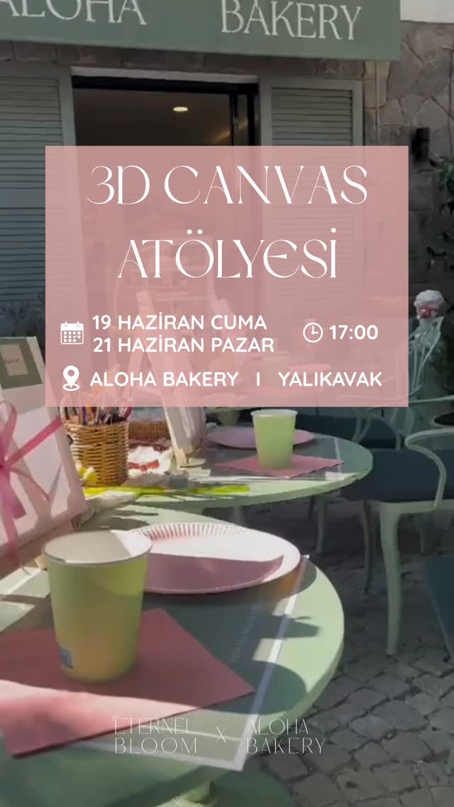3D Canvas Atölyesi — Aloha Bakery Etkinlik afişi