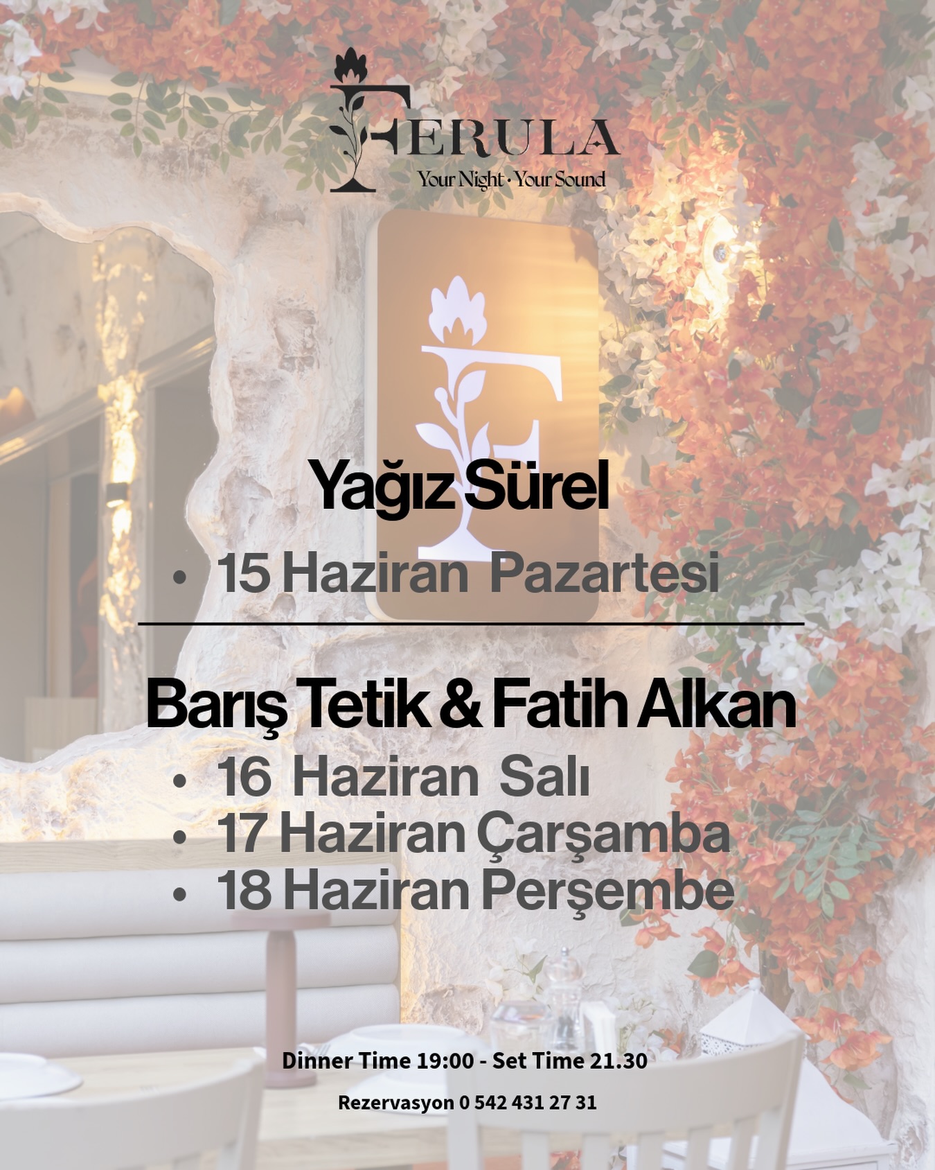 Barış Tetik & Fatih Alkan — Ferula Bodrum Etkinlik afişi