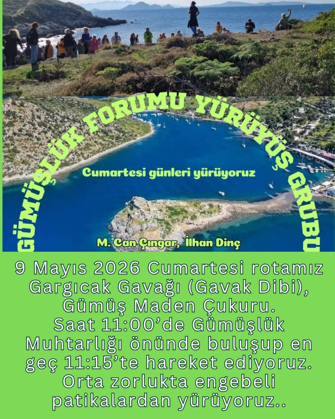 Gargıcak Gavağı Yürüyüşü — M. Can Çıngar & İlhan Dinç Etkinlik afişi