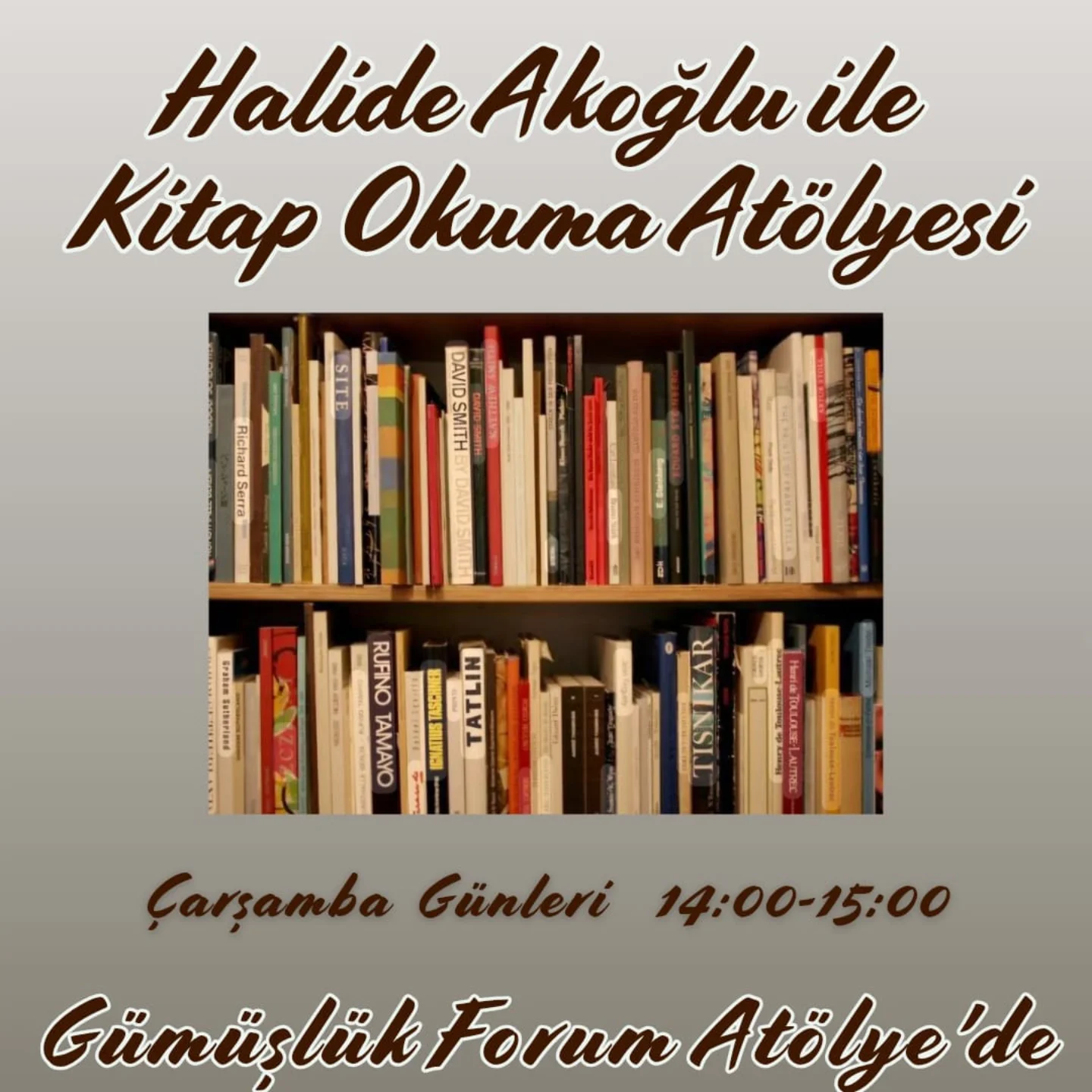 Halide Akoğlu ile Kitap Okuma Atölyesi Etkinlik afişi