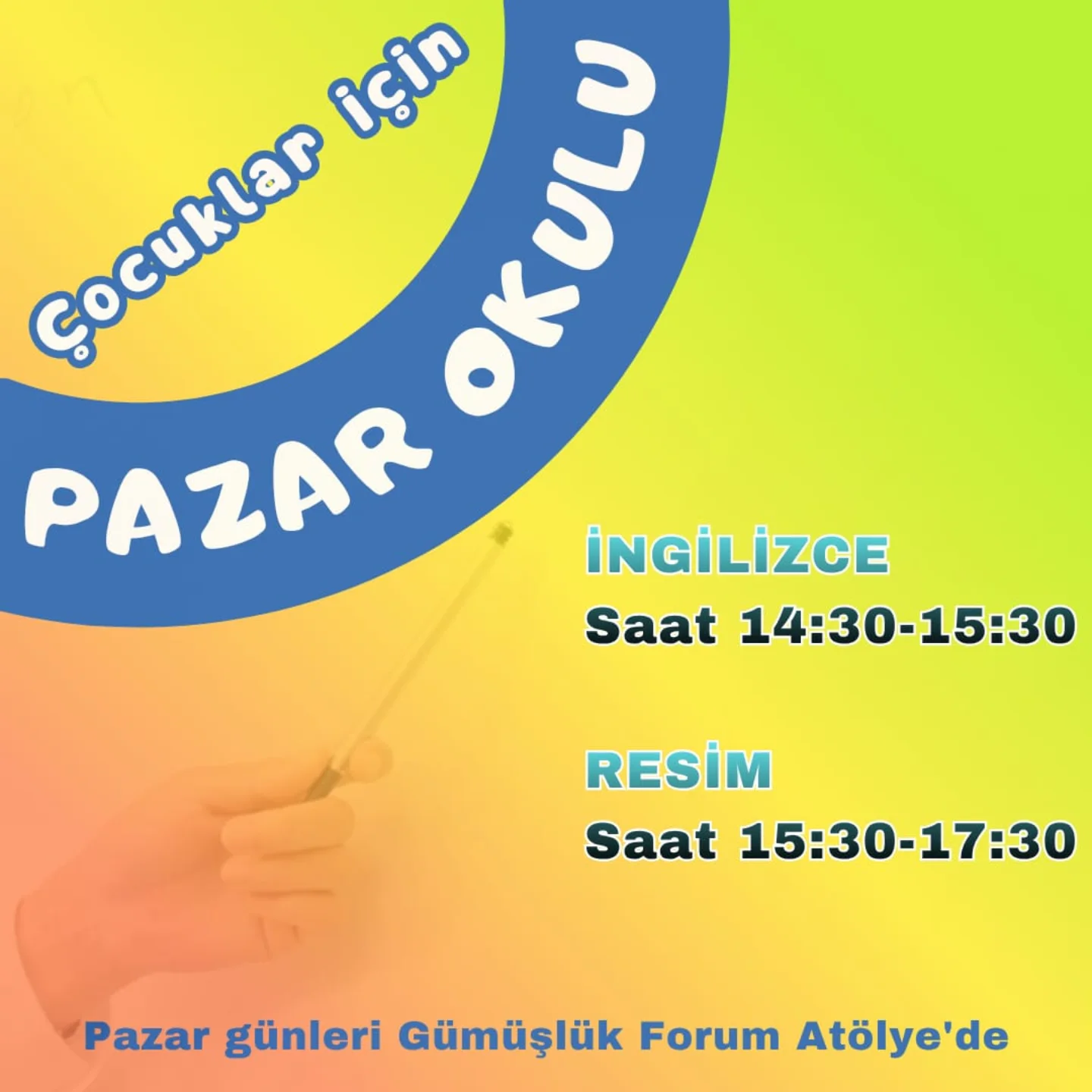 Pazar Okulu - İngilizce Etkinlik afişi