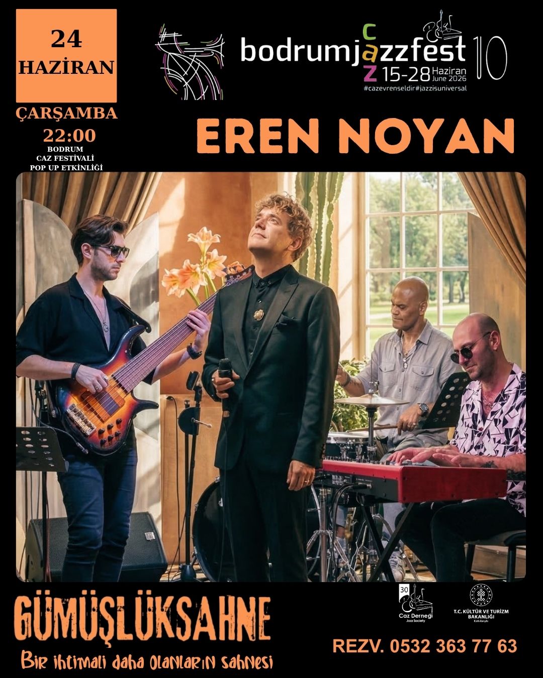 Eren Noyan – Bodrum Caz Festivali Pop-Up Etkinlik afişi