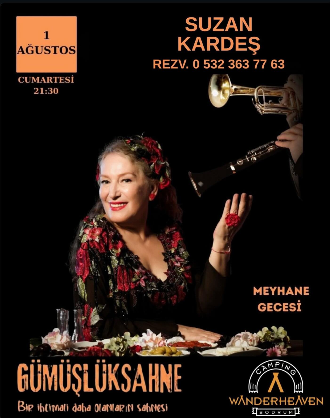 Suzan Kardeş ile Meyhane Gecesi — Gümüşlük Sahne Etkinlik afişi