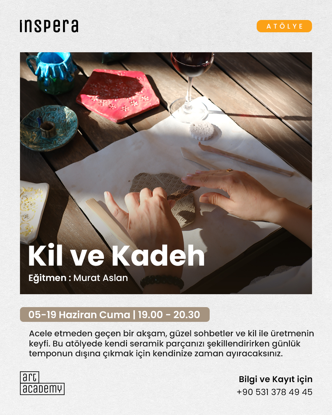 Kil ve Kadeh — Murat Aslan Etkinlik afişi