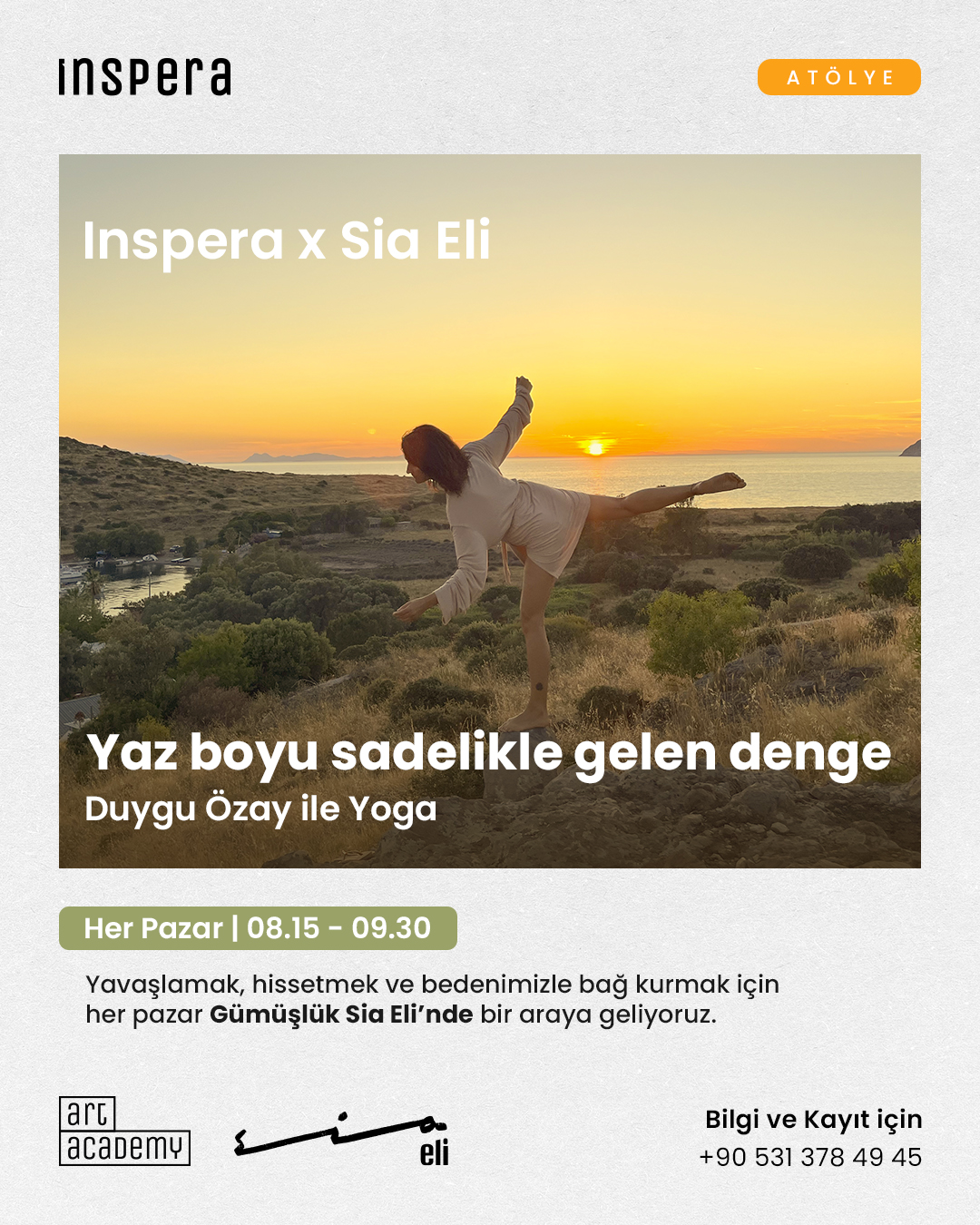 Yaz Boyu Sadelikle Gelen Denge — Duygu Özay ile Yoga Etkinlik afişi