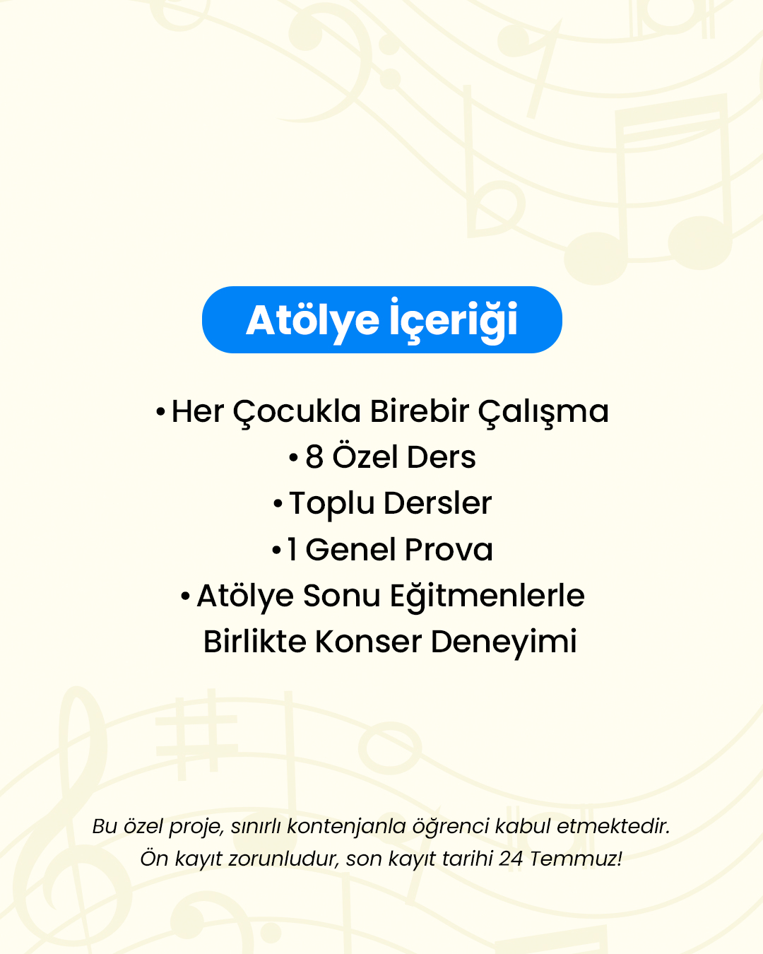Burcu Hancı – Çocuklar için Şarkı Atölyesi Etkinlik afişi