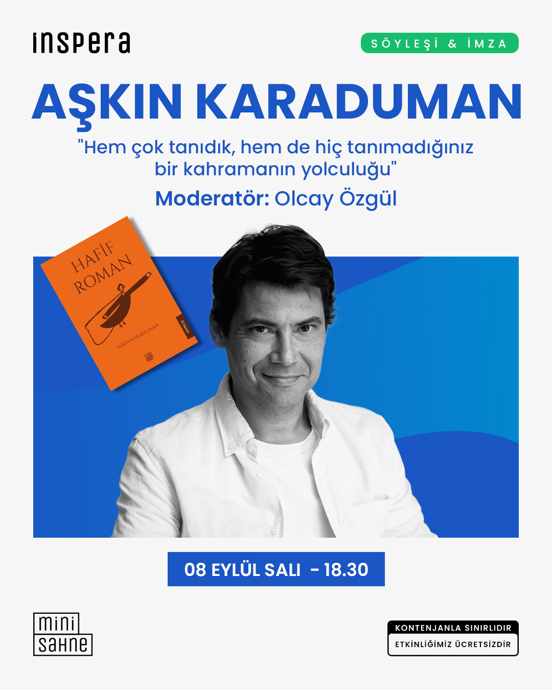 Aşkın Karaduman — Hafif Roman (Söyleşi & İmza)