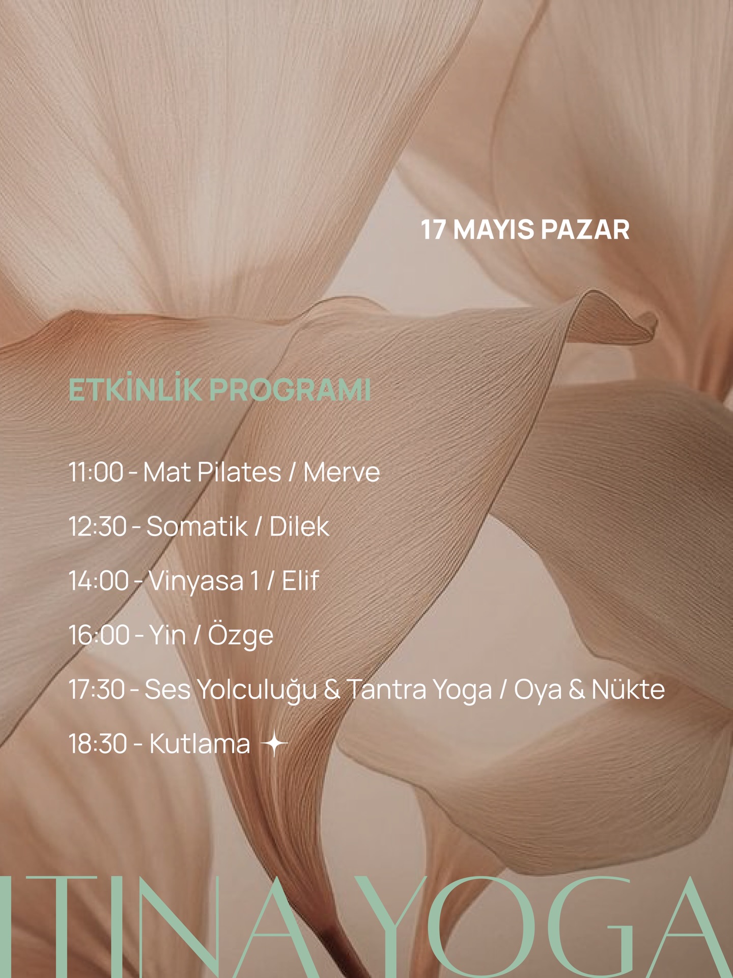 İtina Yoga 2 Yaşında — Kutlama Etkinlik afişi