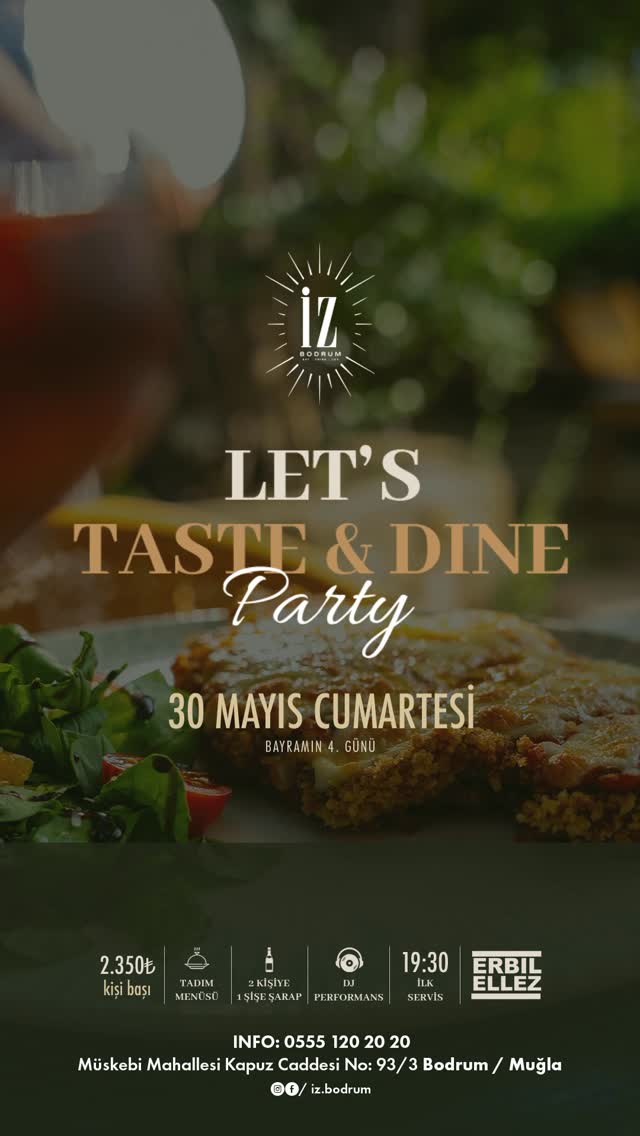 Erbil Ellez - Taste & Dine Party Etkinlik afişi