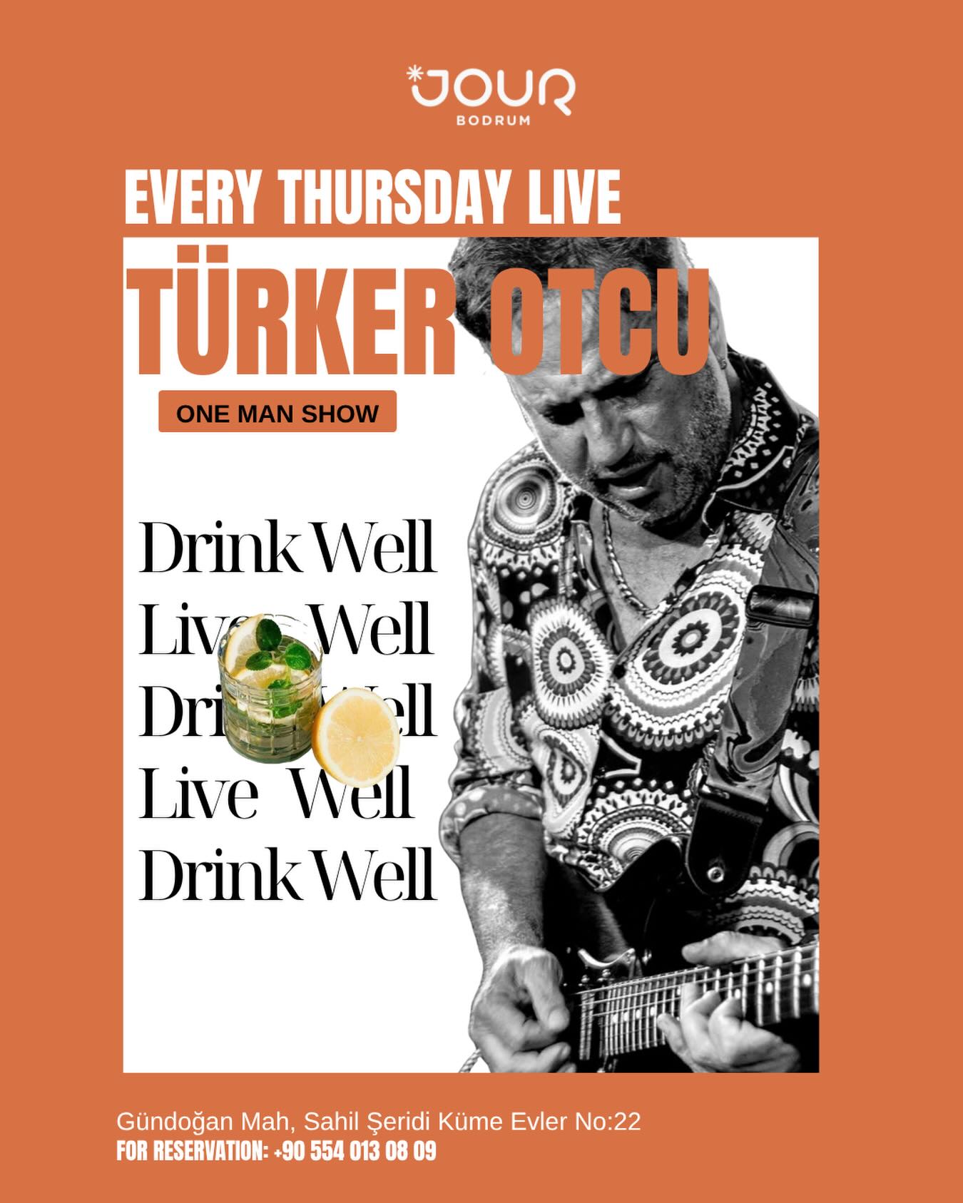Türker Otcu: One Man Show — JOUR Bodrum Etkinlik afişi