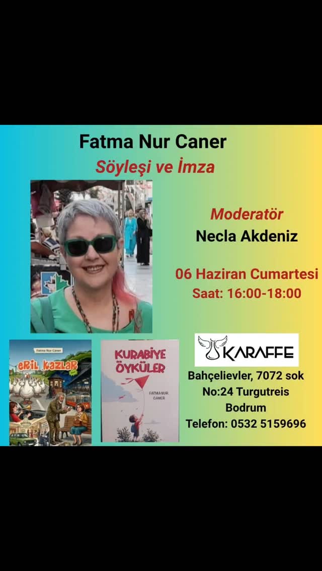 Fatma Nur Caner — Söyleşi ve İmza Etkinlik afişi