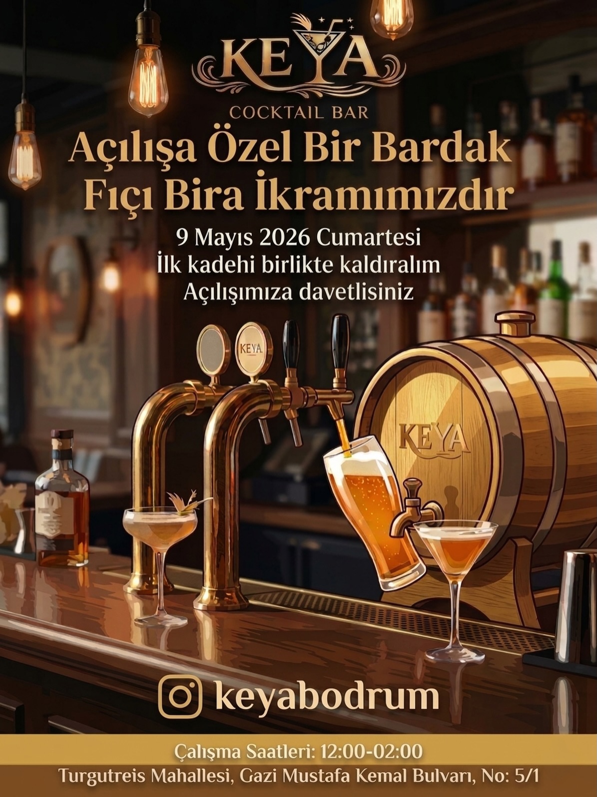 Cocktail Bar Açılışı Etkinlik afişi