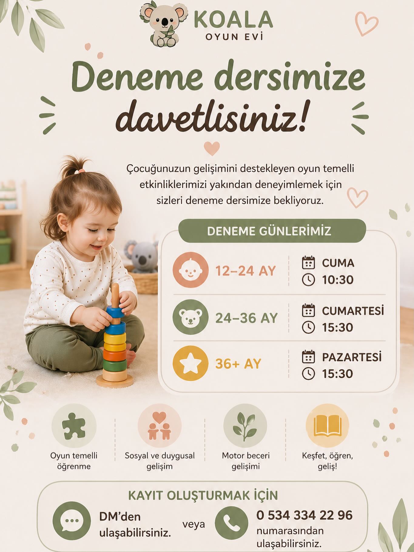 Deneme Dersi - 36+ Ay Etkinlik afişi