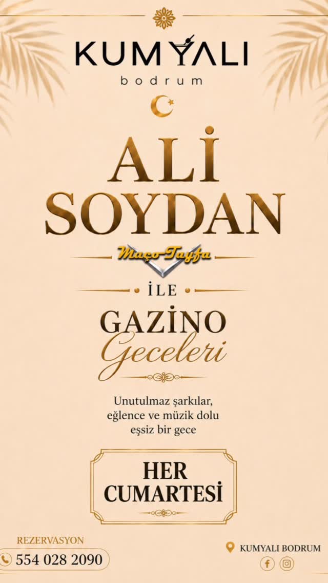 Gazino Gecesi — Ali Soydan Etkinlik afişi