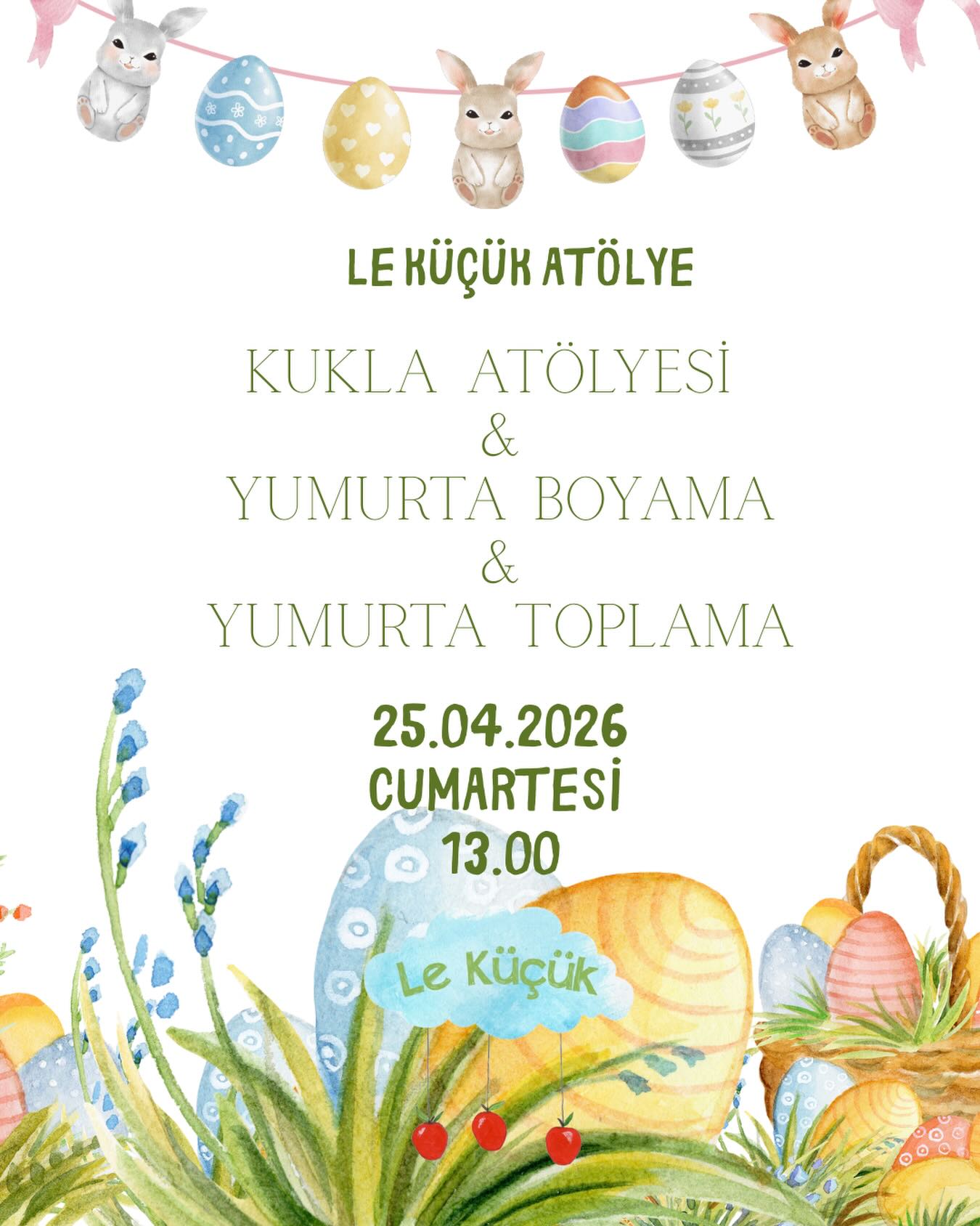 Kukla Atölyesi ve Yumurta Boyama Etkinlik afişi